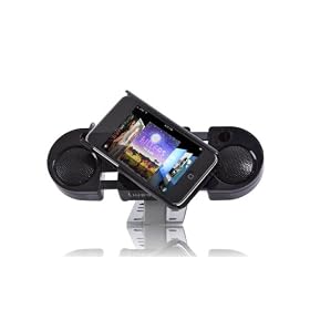 iPhone Speakers & iPod Touch Speaker System - LiveSpeakR Ultra Portable Speaker System (BLACK)
