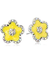 Betsey Johnson "Color Me Betsey" Yellow Flower Stud Earrings