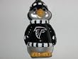 ATLANTA FALCONS 5 1/2" tall and 3" wide Blown Glass Penguin CHRISTMAS ORNAMENT