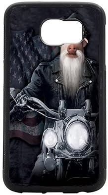 Samsung Galaxy S7 Cases, S7 Case - Biker JD Pig Manimal Slim Fit Shock-Absorption Bumper,TPU Case,Anti-Scratch Black Bumper Back Cover Case for Samsung Galaxy S7