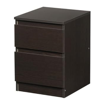 Ikea Kullen Chest with 2 Drawers Black-brown