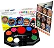 8 Color Rainbow Face Painting Kit Water-Based, Easy-On & Easy-Off and Non-Toxic