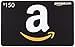 Amazon.com $150 Gift Card in a Silver Reveal (Classic Black Card Design)