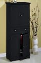 Furniture online: French Country 24"w Four - door Tall Cabinet, 56"Hx24"W, BLACK