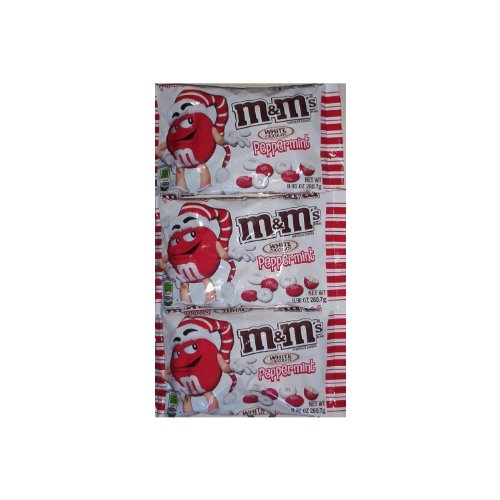White Chocolate Peppermint M&M Candies - 3 pk