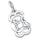 Bark Avenue Jewelers- Sterling Silver Zodiac Pendant- Aries- Large