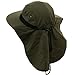 4 Panel Quick Dry Out Moisture Large Bill Flap Hat Sun Cap (Olive Green)
