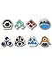 Pokemon Gym Badges: Sinnoh - Gen 4 - Sinnoh League - Ash Ketchum Cosplay Collection (Set of 8 Badges)