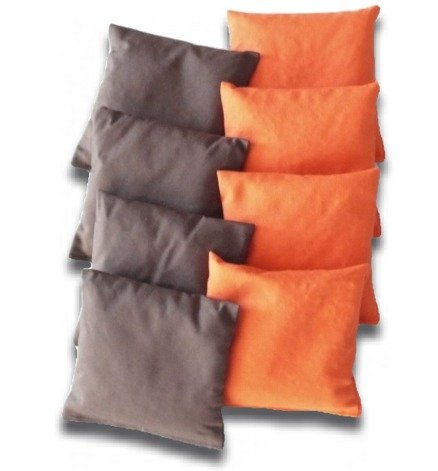 Official Cornhole Bags (4 Brown & 4 Orange)