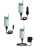 Deluxe Kit for the Samsung SCH-A595 includes a USB cable with Car and Wall Charger - Gomadic Brand w/ TipExchange Technology