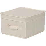 Household Essentials Medium Storage Box, Natural Canvas
