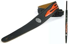 Black 'Two Tone Series' Faux Leather Guitar Strap for Electric/Acoustic/Bass Guitar