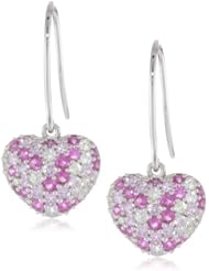 Sterling Silver Sapphire and White Sapphire Drop Earrings