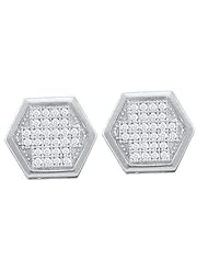 10KT White Gold 0.20 CTW Diamond Micro Pave Earrings
