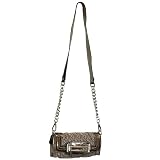 Women's Camilla Brown Jacquard Clutch: Brown Clutch