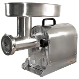Weston 08-3201-W #32 Professional #304 SS Elec. Meat Grinder/Sausage Stuff. 1.5hp
