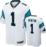 Cam Newton Youth Jersey: Away White Game Replica #1 Nike Carolina Panthers Youth Jersey
