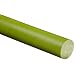 Polyamide Round Rod, Opaque Green, Standard Tolerance, Meets ASTM D5989 Specifications