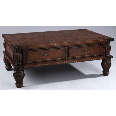 Coffee Table in Heavy Brown Crackle