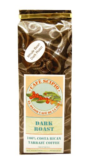 Cafe Scipio Whole Bean Coffee, Dark Roast, 1-Pound Bags (Pack of 2)