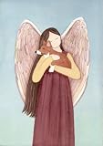 Pembroke Welsh Corgi and angel / Lynch folk art print