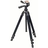 Electronics : Slik Pro 400DX Tripod Legs - Black - with 3-Way Pan/Tilt Quick Release Head (Height 18.5 - 61', Maximum Load 9.9 lbs)