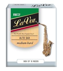 La Voz Alto Sax Reeds, Strength Medium-Hard, 10-pack