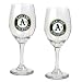 Oakland Athletics MLB 2pc Wine Glass Set