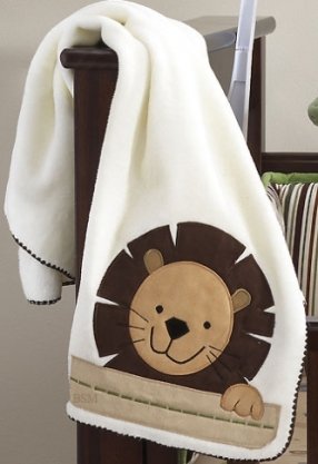 Bedtime Originals Zoo Baby Blanket - Chocolate