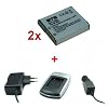 Chargeur + 2x Batteries NP-BG1 pour Sony Cyber-Shot DSC-HX20V, HX30, HX30V, N1, N2, T20, T25