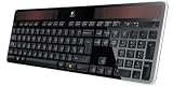 Logitech K750 Tastatur für PC solar schnurlos schwarz (deutsches Tastaturlayout, QWERTZ)