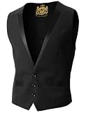 Doublju Mens Suit Separate Vest with 3 Button
