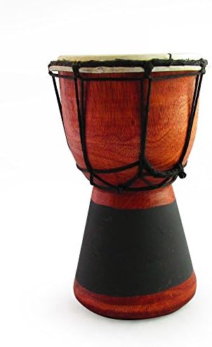 20cm High, Wooden Bongo Drum with Goat Skin with a Blackboard Stripe on Base