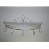 Semi-circular Hook and Shelf unit, White