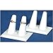 2 White Leather Double Ring Showcase Countertop Displays