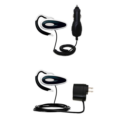 Essential Kit for the Jabra BT130 - includes Car and Wall Charger with Rapid Charge Technology - Gomadic Brand w/ TipExchange Technology
