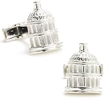 United States Capital Sterling Silver Cufflinks w/ Jewelry Box