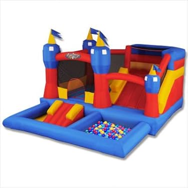 Blast Zone Misty Kingdom Inflatable Bouncer Water Park With Slide By Blast Zone