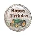 (2) JOHN DEERE TRACTOR BIRTHDAY MYLAR Balloons Green Tractor with Yellow Trim