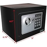 Digital Electronic Safe Security Box Wall for Jewelry Gun Cash Valuable (BLACK)