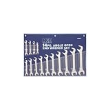 Michigan Industrial Tools 14 piece Angle Open End Wrench Set SAE