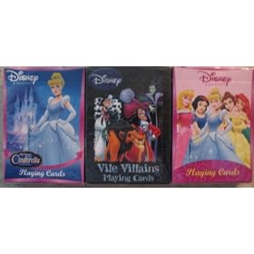 3 New Decks Disney's Princess and Villains Playing Cards by Bicycle
