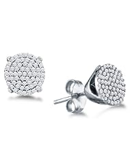 0.33 cttw. Diamond Micro Pave Earring 10K White Gold