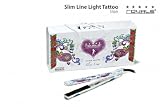 Royale Premium White Tattoo Ceramic Flat Iron / Hair Straightener .