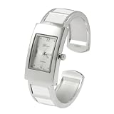 Geneva Platinum Rectangle Face Fashion Watch by Geneva