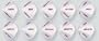 Set of 5 Dice - 10 Sided Polyhedral - Word Russian Numbers