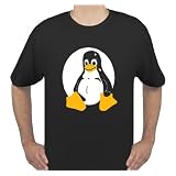 Tux the Linux penguin shirt, Black, XX-Large