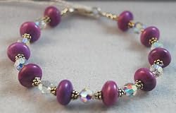 Dyed Chryscola w/Clear (Small) Stone Bracelet