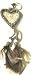 Set of Two Dreamcatcher Key Chain in Heart Shape