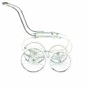 Inglesina Classica Stroller Frame with Basket, Chrome and Ivory
